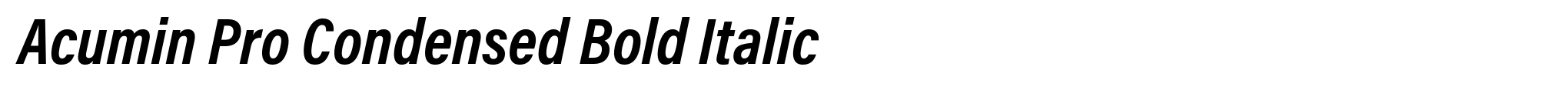Acumin Pro Condensed Bold Italic image
